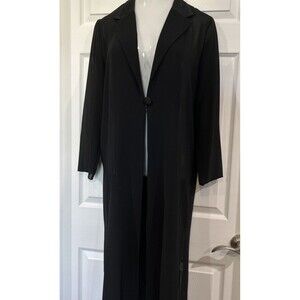 Vintage Night Studio Sheer Black Chiffon Duster Formal Evening Wedding Elegant
